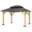 Pavillon de jardin extérieur en bois massif l 12 pi x P 10 pi-1929318388