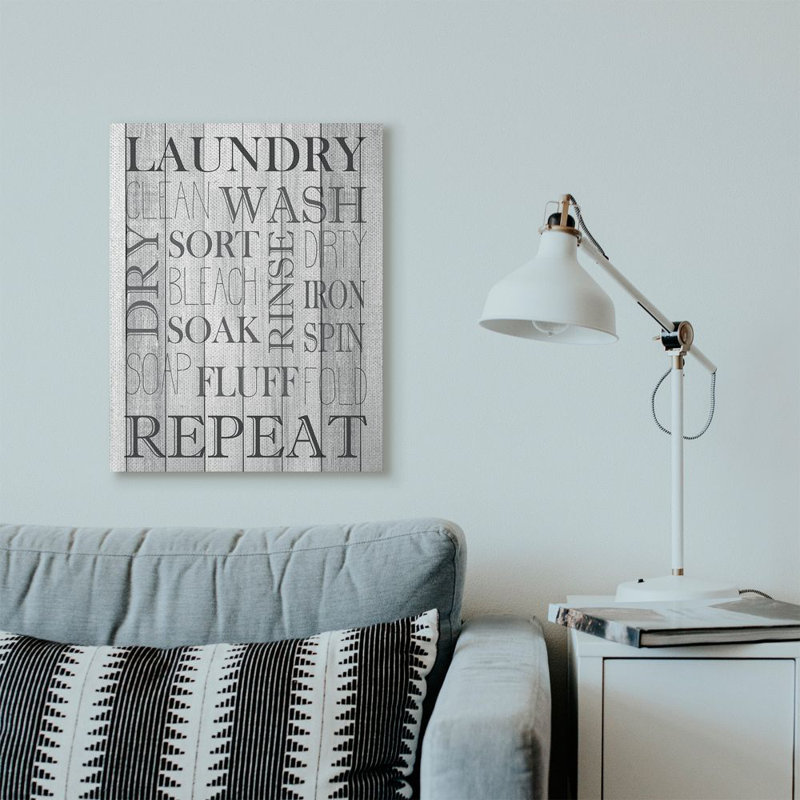 «Laundry Room Bathroom Design», impression sur toile, Toile tendue, H 30 po x l 24 po x P 1,5 po