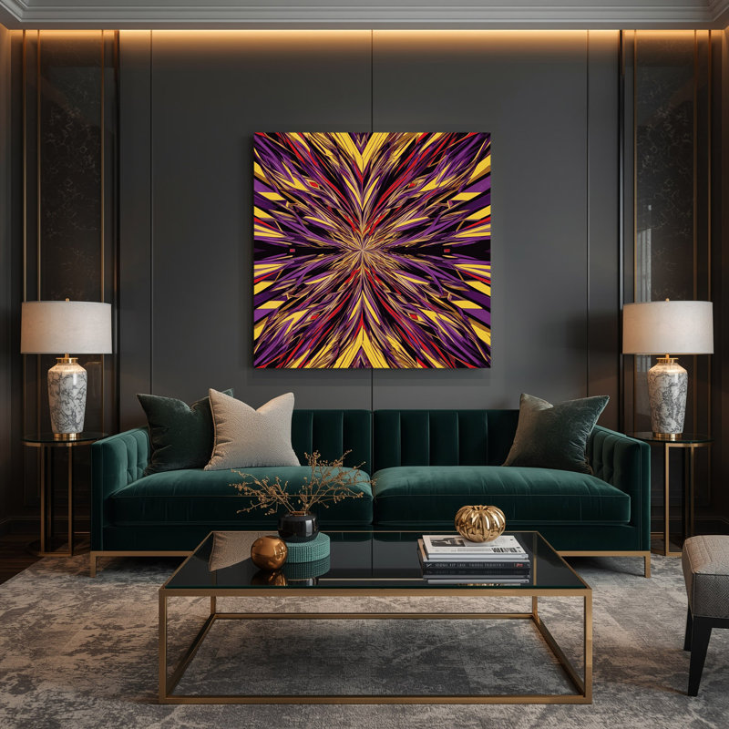 Art mural sur toile Op Art 47, H 12 po x l 12 po