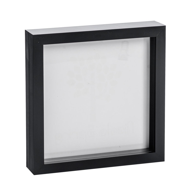 Nicola Spring - 3D Box Photo Frame, 22.5cm H x 22.5cm W x 3.5cm D, Black