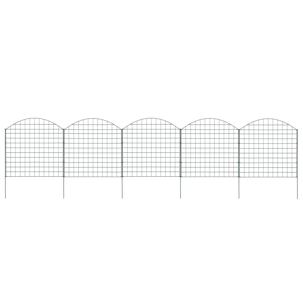 VidaXL 2.5 ft. H x 2.5 ft. W Arched Garden Metal Fencing | Wayfair