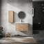 Meuble-lavabo de salle de bain avec lavabo et armoire d'appoint - Style moderne, grand espace, métal rouillé, spacieux