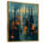Toile avec cadre flottant or