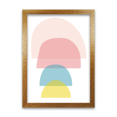 Four Coloured Half Pebbles Original - Print