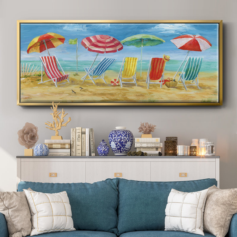 Bright Beach Chairs- Framed Canvas