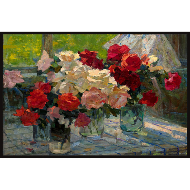 Fresh Flower Bouquet - Painting on Canvas, 101cm H x 152cm W x 3.81cm D