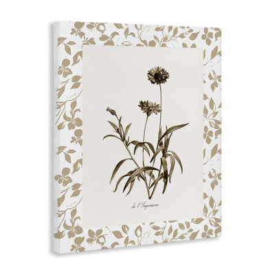 Neutral Imperial Flowers Canvas, design by Kelly Donovan