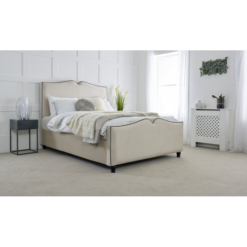 Chinenye Upholstered Bed, Beige, Single (3')