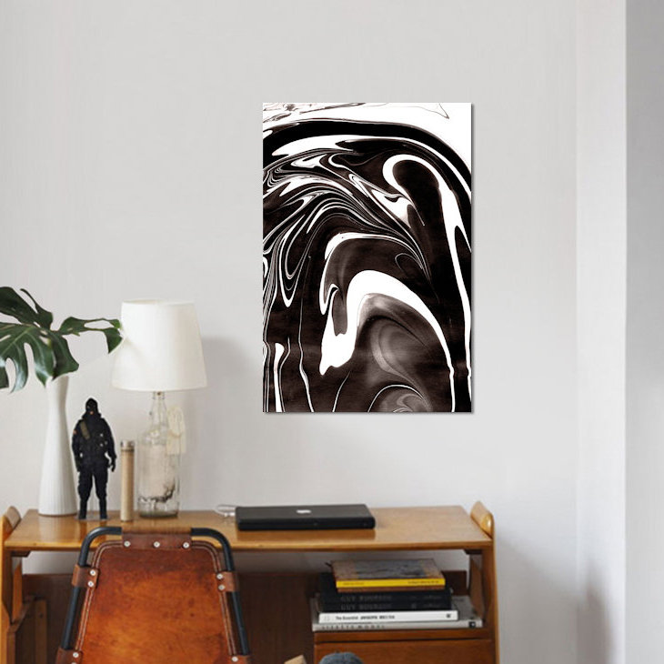« yin-yang ii », reproduction de peinture à l’aquarelle sur toile, H 18 po x l 12 po x P 1,5 po, Toile tendue, Pas de tapis