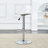 Modern Minimalist Bar Chairs And Bar Stools. Can Rotate 360 ° And Adjust Lifting. PET Backrest And PU Seats. Set Of 2. Suitable For Bars, And Front Desk Cashiers.-659647493