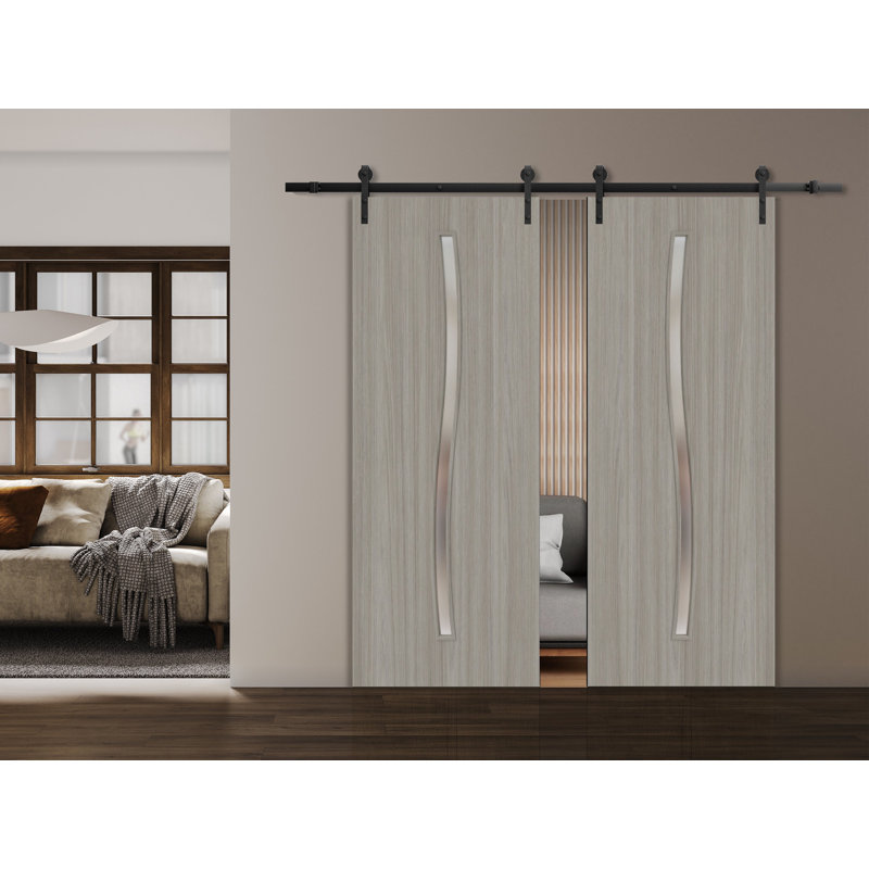 Panneau de porte à dalle - ESSENTIAL 8002 - Portes en placage de bois - Penderie coulissante, Chêne Franko, 24 po x 96 po