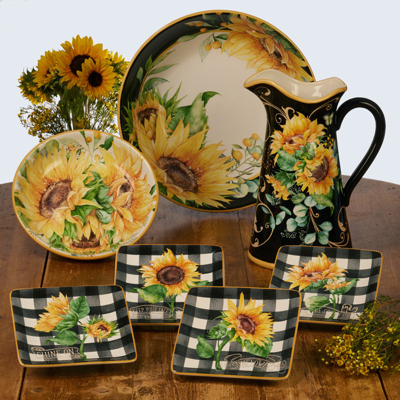 Certified International Sunflower Fields Pitcher