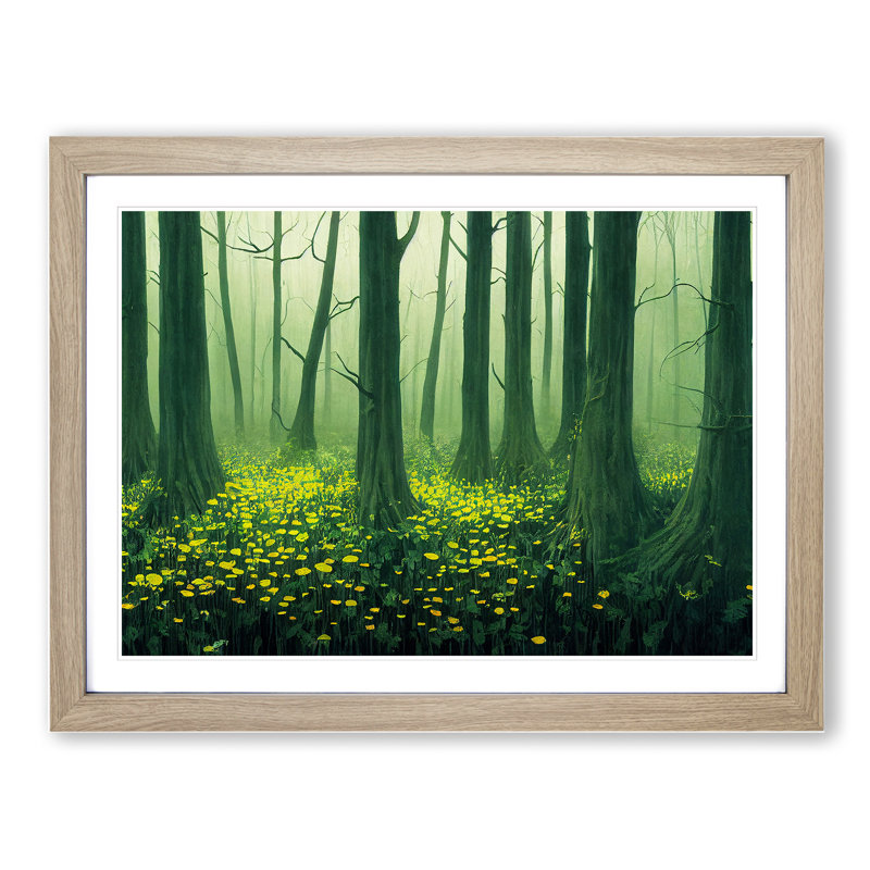 Spectacular Spring Forest - Framed Print, 46cm H x 64cm W, Oak Frame