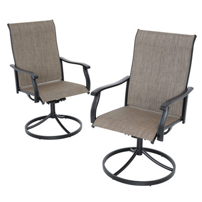 Ensemble de 2 chaises d'extérieur pivotantes pour l'extérieur