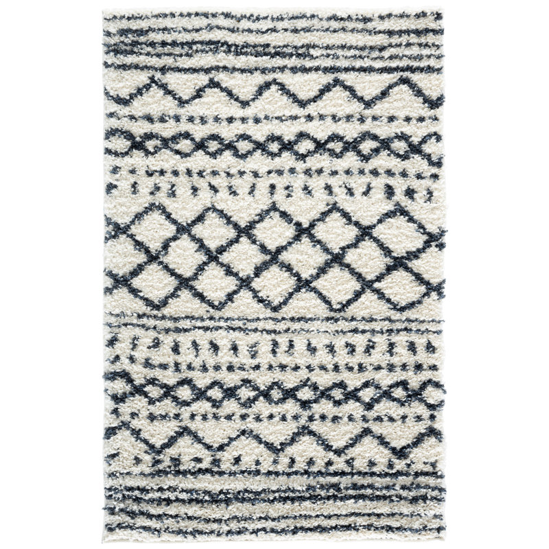 Develin Performance Chevron Rug, Rectangle 3'2" x 5', Ivory/Slate