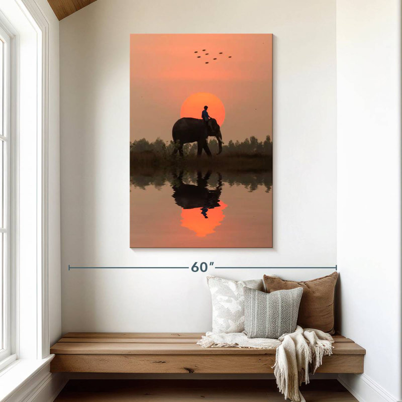 Brampt Elephant Rider, 48" H x 32" W