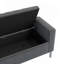 Banc de rangement carré à accoudoirs carrés avec garniture cloutée en étain et assemblage facile à connecter