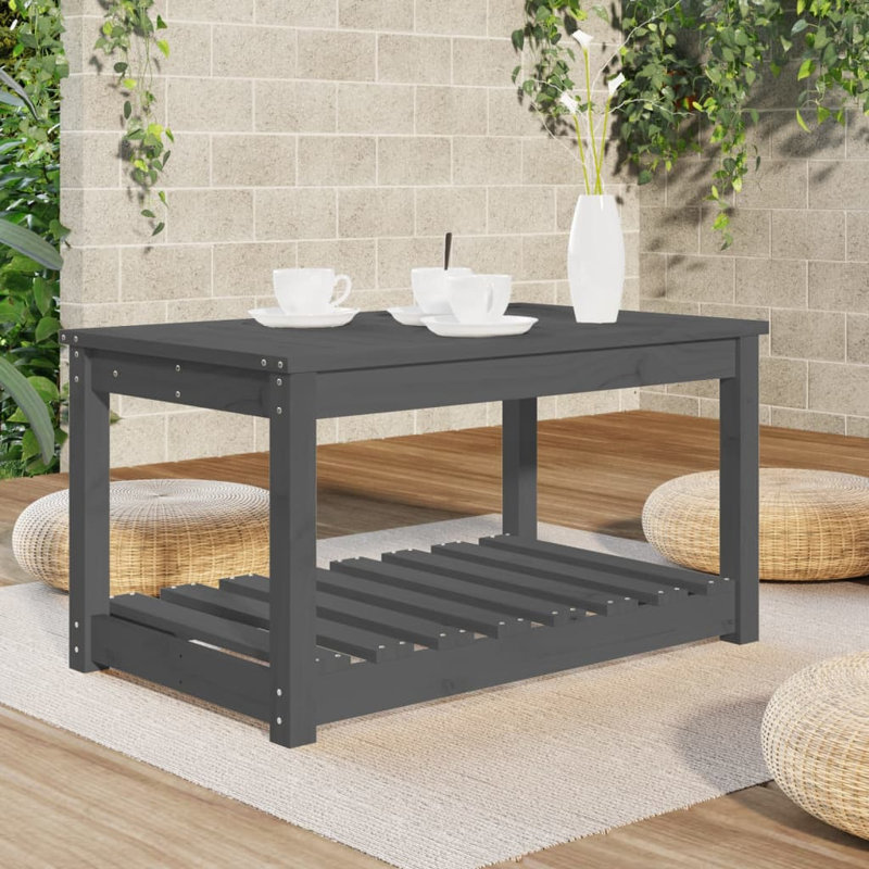Singita Rectangular Pine Outdoor Coffee Table , cm W cm D, 45cm H x 50.5cm W x 82.5cm D, Brown