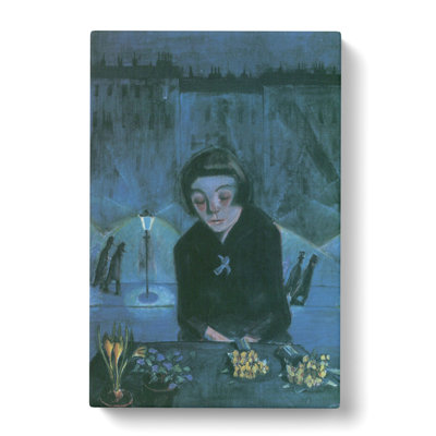 Tired Flower Girl by Walter Gramatte - Wrapped Canvas Painting
