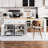 74.5 Inch Kitchen Island With 27" Extendable Table, 44"X19.75" Island, 2 Drawers, Spice Rack And 7 Lockable Wheels, White Dining 4 Door Cabinet, Smooth Rotation Wheels Rack,-710494089