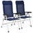 2 Pieces Patio Chair With Adjust Portable Headrest