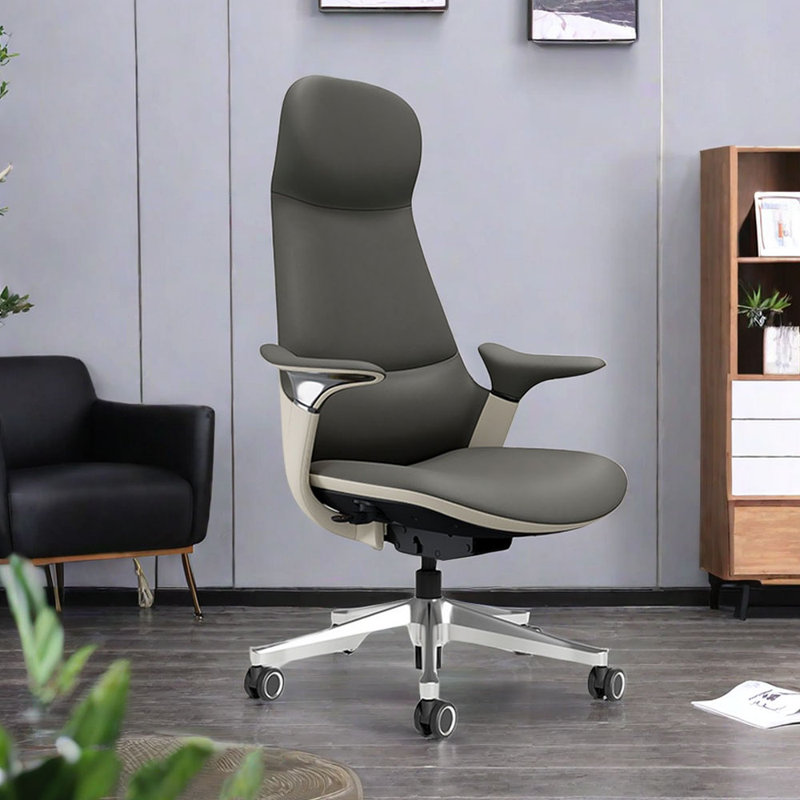 Task Chair with Headrest, Gray