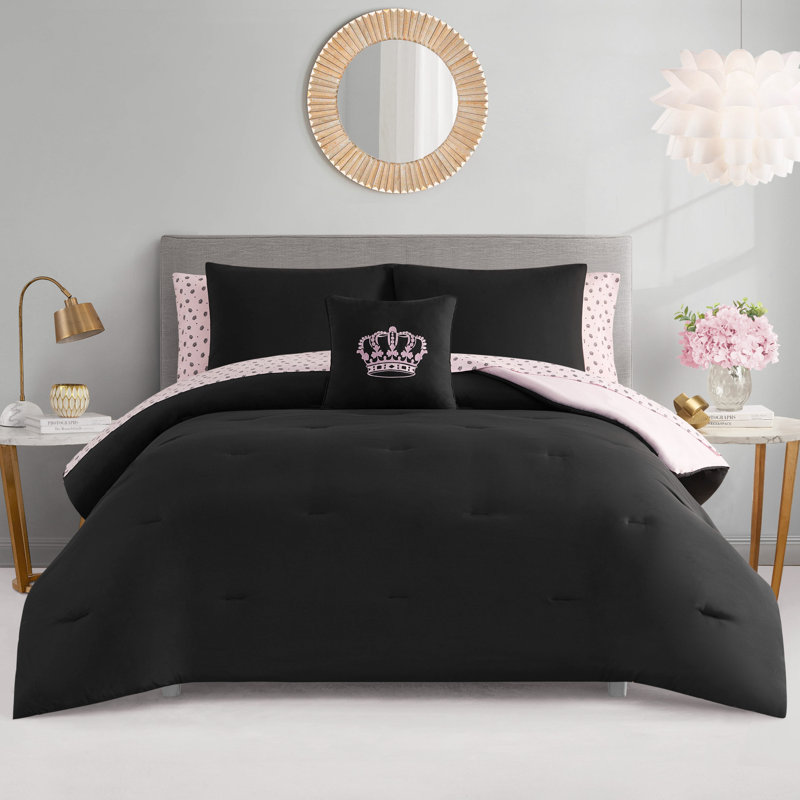Ensemble d'édredon réversible Jucy Couture Crown Sparkle, Grand lit