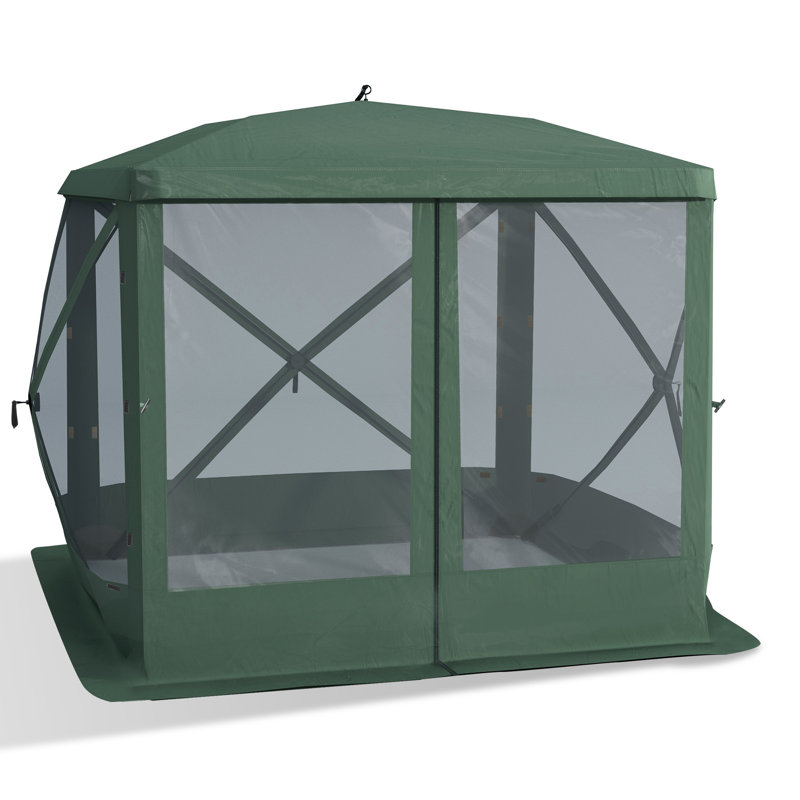 Outsunny Pop Up Camping Canopy Gazebo Screen Shelter Tent With Single Person Easy Set-Up