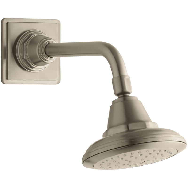 Pinstripe 2.5 GPM Single-Function Wall-Mount Shower Head Katalyst Air-Induction Spray, Vibrant Brushed Bronze, 2.5 GPM
