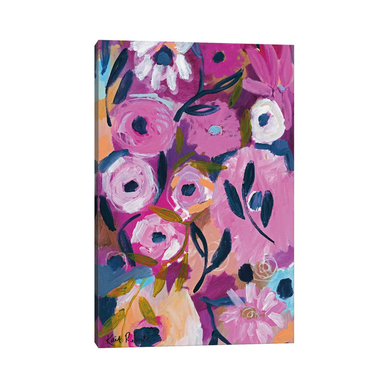 Midnight Blooms by Kait Roberts - Wrapped Canvas Painting, 66.04 cm H x 45.72 cm W