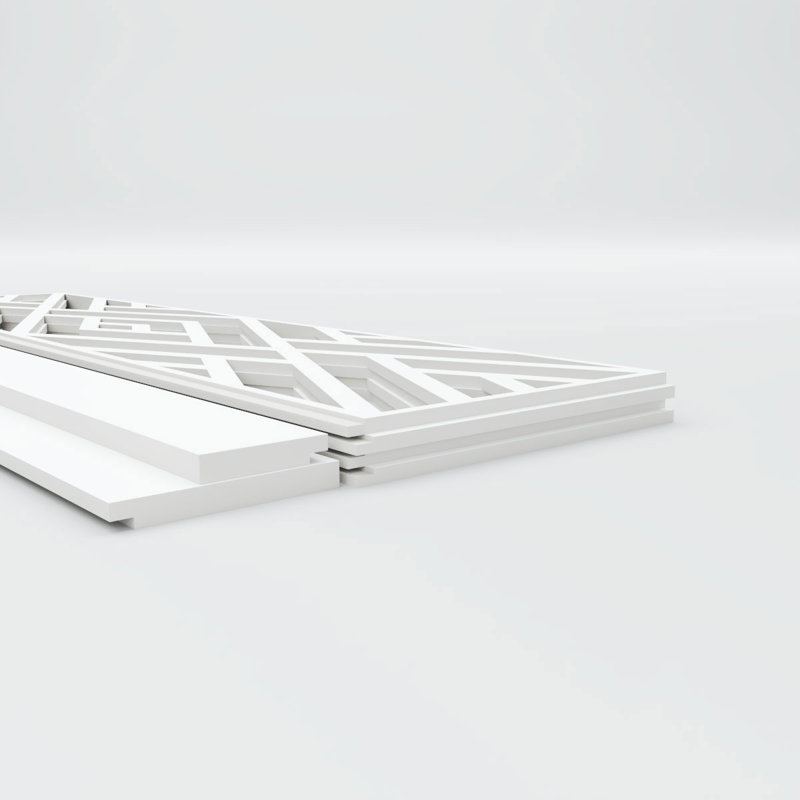 Panneaux muraux blancs 94,5 "(paquet de 4), H 32 po