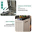 Boîte de rangement verrouillable en résine 230 gallons-110584886