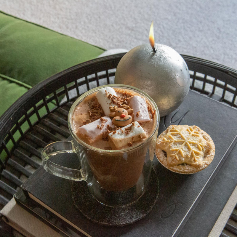 Rink Drink - Double Walled Coffee Glass Cups, 6