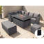 Werchter 9 Seater Corner Sofa Set with Fire-Pit Dining Table with Storage Box & Rain Cover-370386720