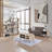 Modern 4-Tier Freestanding Wooden Bookshelf, Geometric Open Shelf Bookcase for Living Room, Bedroom or Home Office, Oak/Black-989296309