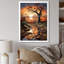 Baobab arbre surréel scène I - arbre baobab, art mural sur toile-97170900-97170908