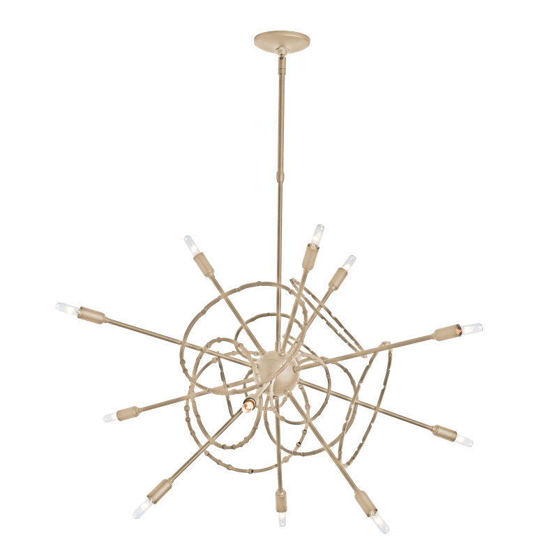 Olympus 12 - Light Sputnik Sphere Chandelier, Solf Gold