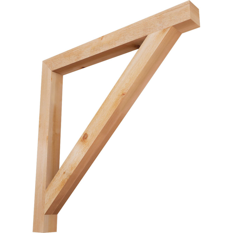 Support de bloc traditionnel, H 44 po x l 4 po x P 44 po, Cèdre rouge de l'Ouest (scié brut)