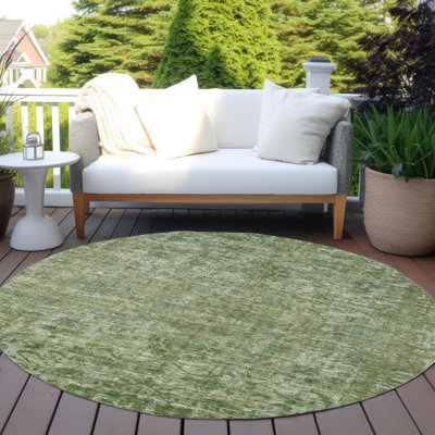 Tapis olive intérieur / extérieur lavable à la machine Xhevrie