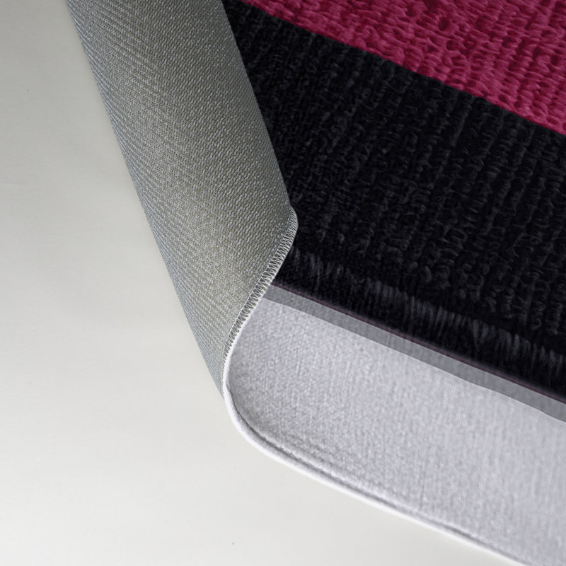 Tapis intérieur / extérieur mauve HorizontalStripes, Rectangulaire 3 pi x 5 pi