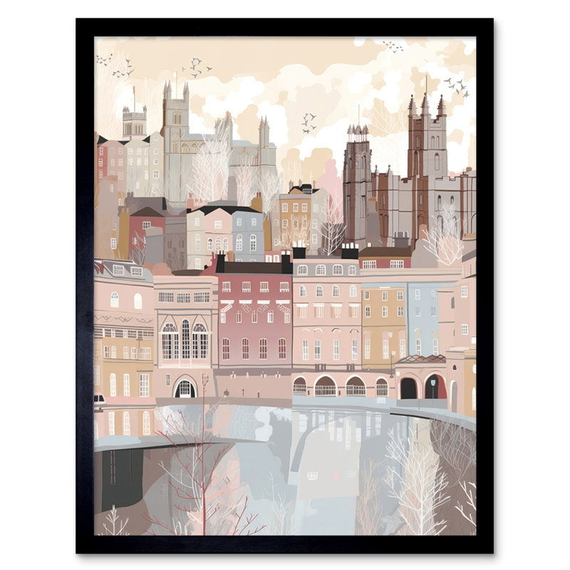Blewett Bath Georgian Architecture Pastel Colour Cityscape - Single Picture Frame Print