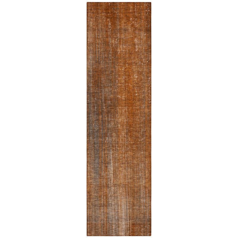 Tapis de couloir intérieur et extérieur orange 8 pi