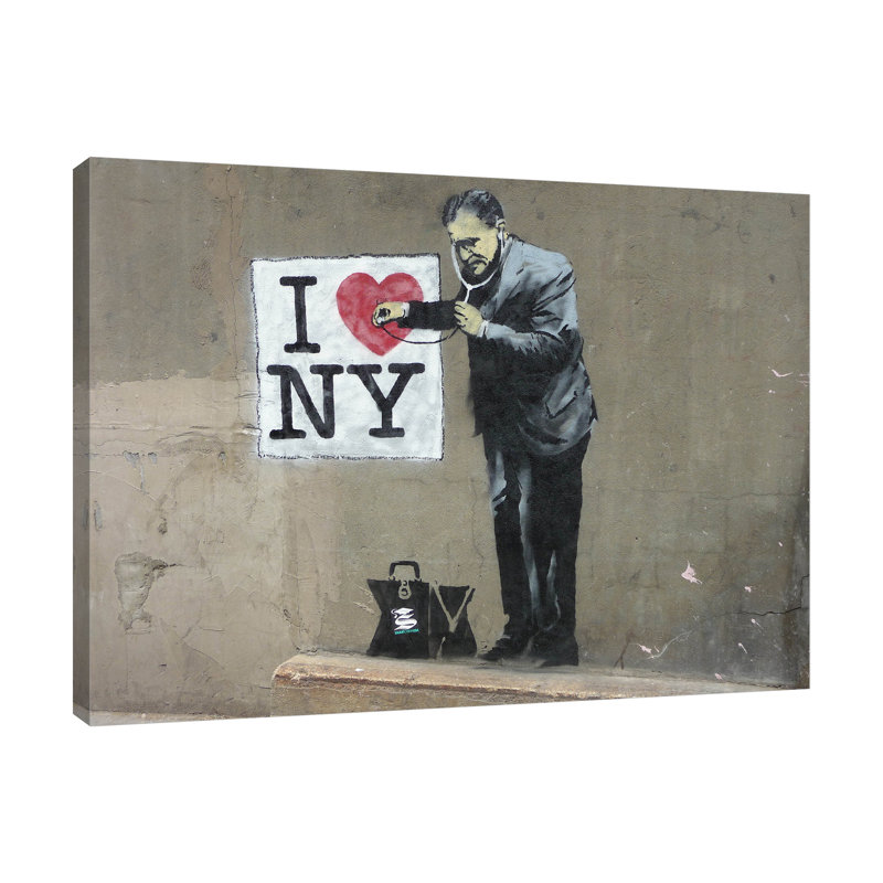I Love NY Doctor by Banksy - Wrapped Canvas Print, 30 cm H x 41 cm W x 4 cm D