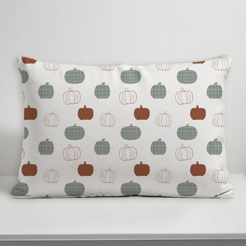 Coussin lombaire à petit motif citrouille