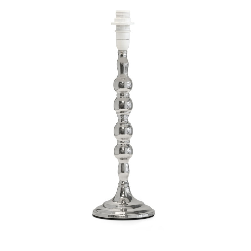 Waukena 30cm Candlestick Buffet Lamp Base Only, Silver