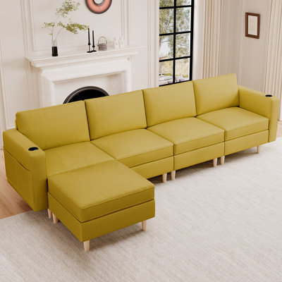 Canapé modulaire rembourré 5 pièces Whaleyville