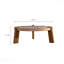 Table basse ronde en bois pour le salon, conception rustique naturelle avec assemblage facile et fabrication en bois aggloméré durable