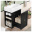 20-Inch Small Bathroom Vanity with Ceramic Sink - Modern Space-Saving Wall-Mounted Vanity Cabinet with Drawer and Side Shelf in Black with Golden Accents-746660272