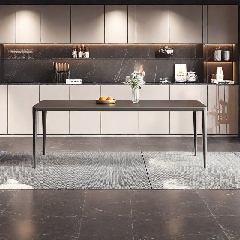 Light luxury simple rectangular retro rock table, 29.53"H x 63"L x 31.5"W