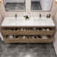 Ensemble de meuble-lavabo double mural 70,6 po Azden-1159908138